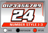 PRINTED NUMBER SET J-3